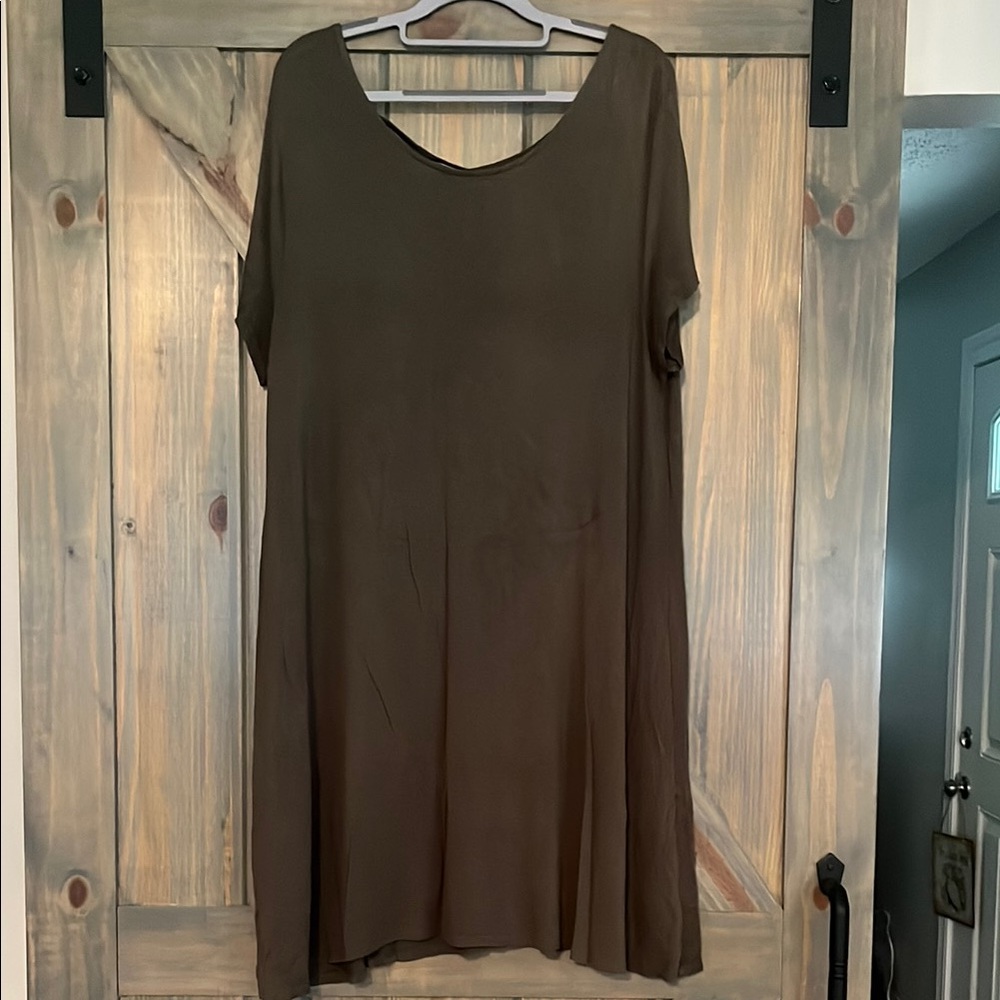Elegant Olive Green Women's Dress Size XXL